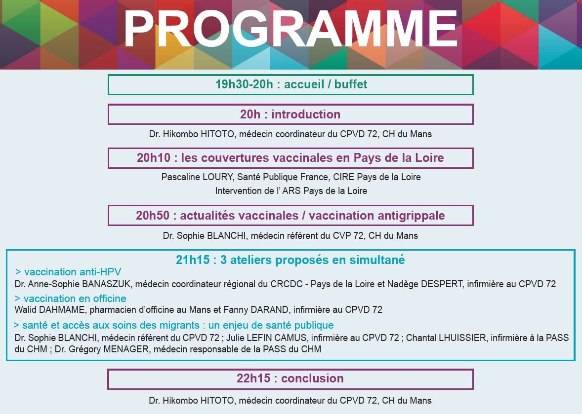 ars_pdl's tweet photo. 👆Les mardis de la #vaccination : demain au @CHLeMans !
2nd temps fort à destination des prof. de #santé Participation possible en streaming !
🕗de 20h à 22h30 #MedQual
Pour vous inscrire (obligatoire)
👉https://t.co/ZhRsLdfDYQ https://t.co/2KiStAHTPc