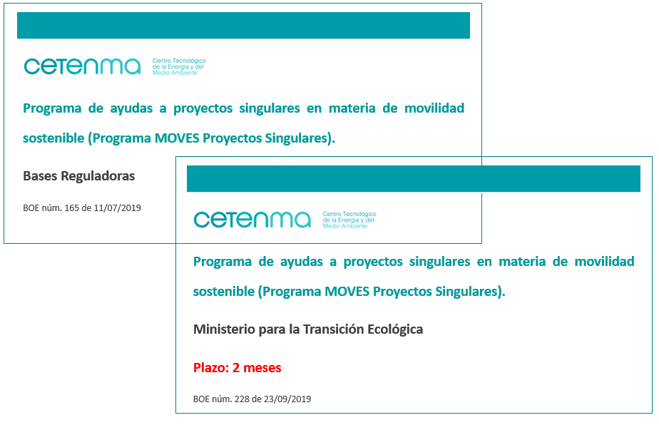 CETENMA's tweet photo. 📢 El @mitecogob publica hoy la Convocatoria para Proyectos Singulares en materia de #MovilidadSostenible 🛴🚋🚌
⏳ Plazo: 2 meses
▶️+info: https://t.co/pbV6F0Jqq9
#VT #alertas
#ProgramaMOVES https://t.co/9xoHwoEHpk