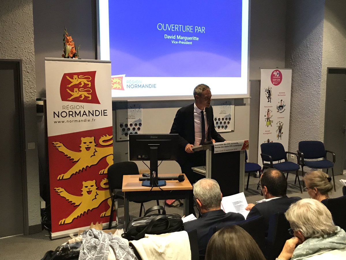 Assemblée des #CFA normands à l’ @icepcfa de la <a href="/CCIOuestNormand/">CCI Ouest Normandie</a> à #Caen pour échanger sur le bilan du Plan Normand de Relance de l’Apprentissage, les actualités de la #formpro et présenter les chiffres clés ainsi que la nouvelle politique #apprentissage de la <a href="/RegionNormandie/">Région Normandie</a>