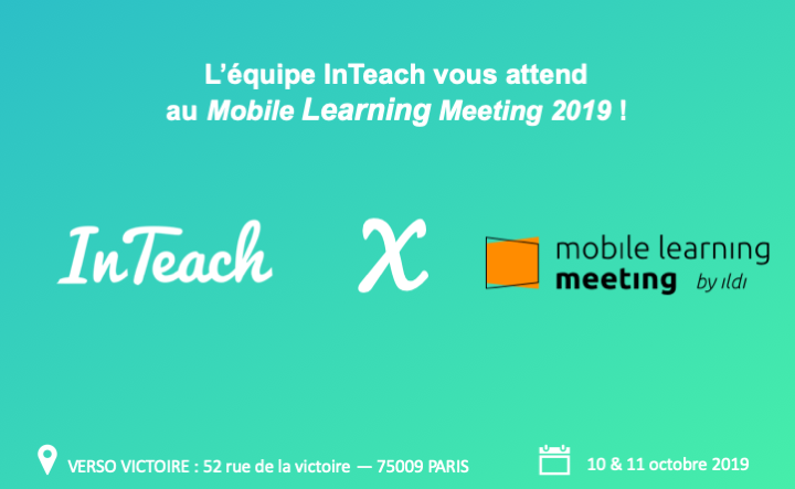 👋InTeach vous donne RDV au Mobile Learning Meeting !

Assistez aux conférences pour tout savoir du #mobilelearning, participez aux battles avec des démos en live, profitez des expos pour échanger &amp; découvrez des conseils pratiques d'experts ! 

💪Prêts à venir nous challenger ?
