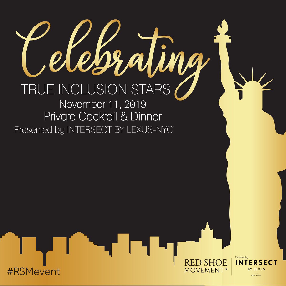 RedShoeMovement's tweet photo. Celebrating our True Inclusion Awards* ⭐️
The honorees of our Hall of Fame and #RedShoeLeaderAwards receive their awards at a reception the night prior to our Signature Event.
Sponsored by Intersect by Lexus. 🚙
By invitation only*
#RSMevent #MondayMotivation #Lexus #Inclusion https://t.co/cURUVyMKAw