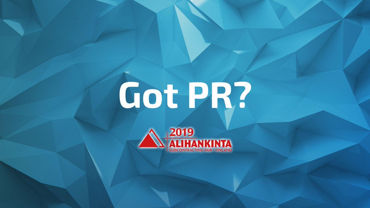 This week @Alihankinta expo in #Tampere. Meet us on Wednesday to discuss growth-minded #pr and #marketing. 💎