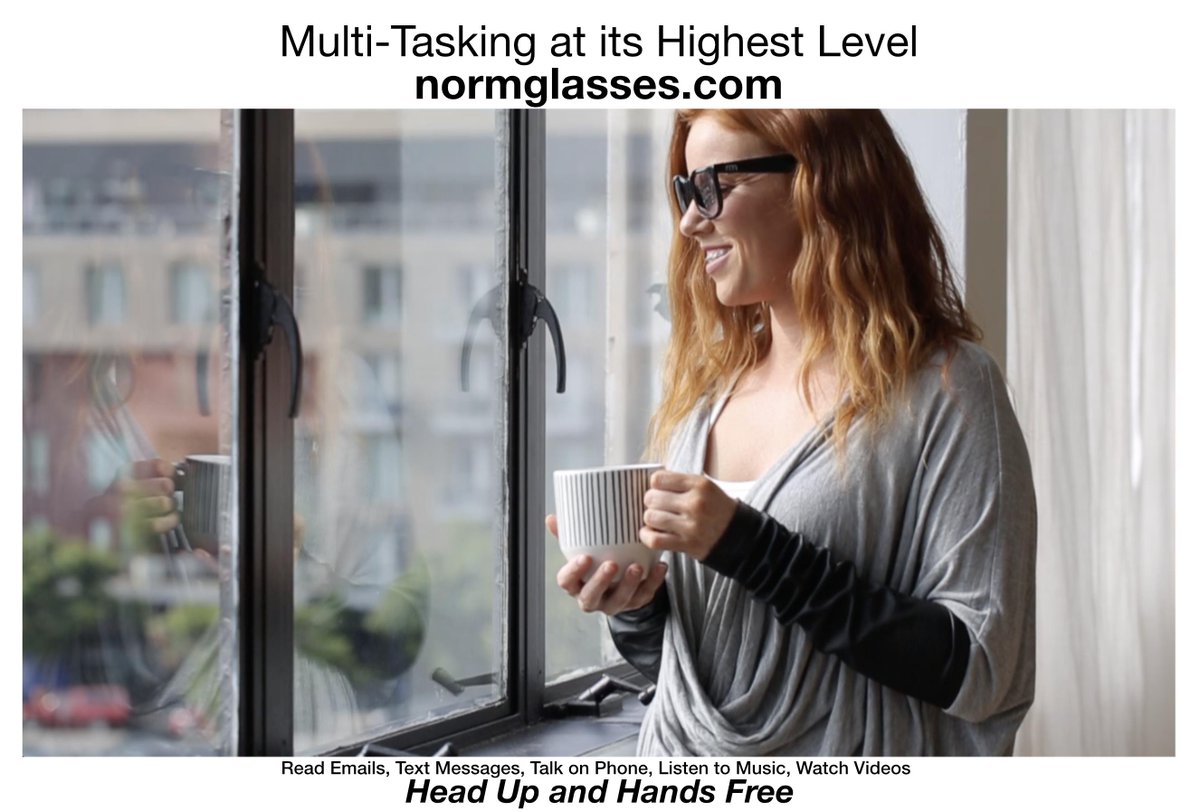 normglasses
Welcome to your Norm! Head Up and Hands Free access to your life while enjoying your morning coffee! Ahhhhh... .
#lightweight #smartglasses #head #up #hands #free  #wearabletech #glasses #smart#technology #hello #world #augmentedreality #successful #multitasking #best