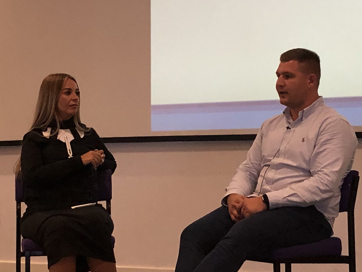 LeechCaroline's tweet photo. So proud of Debbie (major trauma patient) supported by Harry (Major Trauma Coordinator @nhsuhcw) sharing her story with us. #MidlandsMT @MidlandsCCTNB https://t.co/VPbYO7hrzE