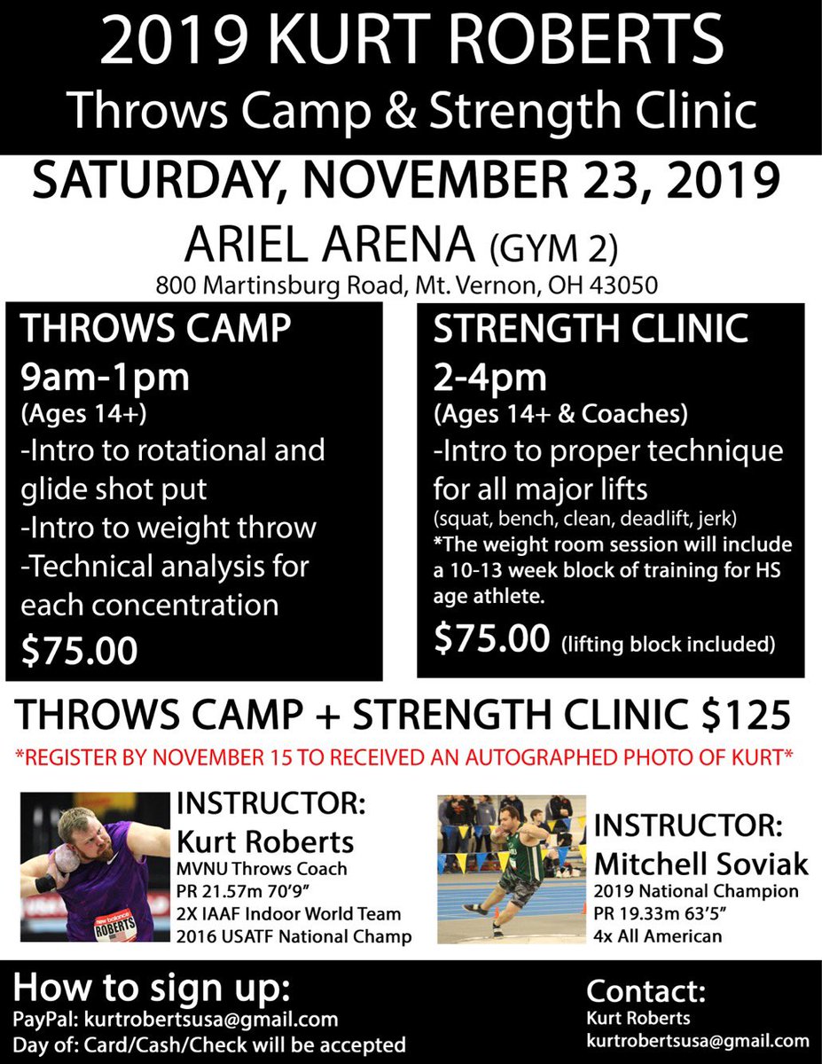 NazThrows's tweet image. Start your indoor season off with good technique! With guest instructor, our very own National Champion Mitchell Soviak! @RunNaz_XC_TF
