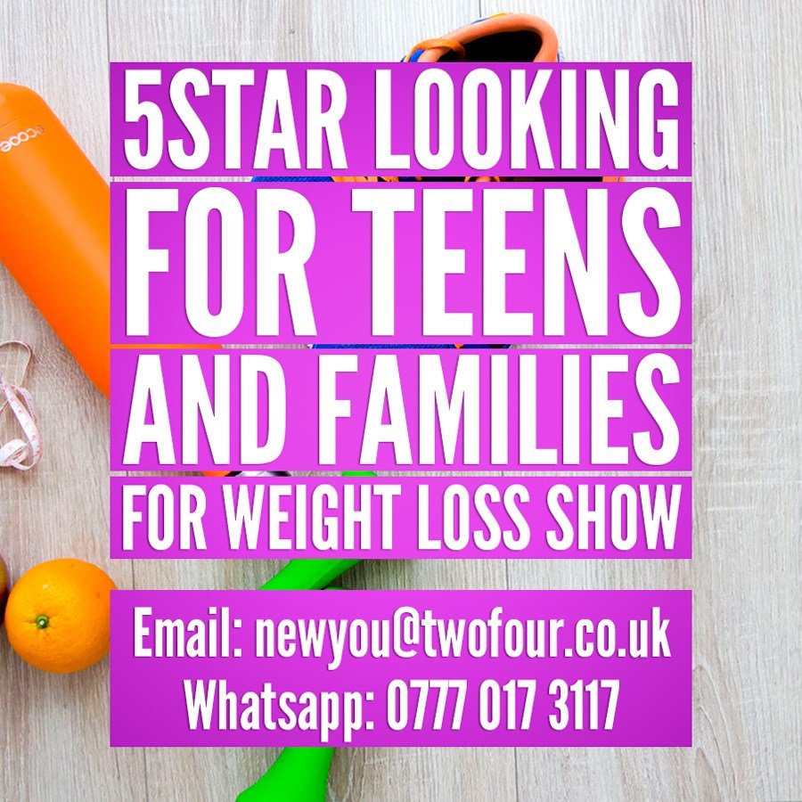 @susu_lgbt CAN YOU RT PLEASE? ?

New 5Star TV Series. 

Are you aged 16-20 and struggling with your weight and fancy a free personal trainer, nutritionist and your food shop covered for 6 weeks? Get in touch with us today!

newyou@twofour.co.uk

WhatsApp: 07770173117