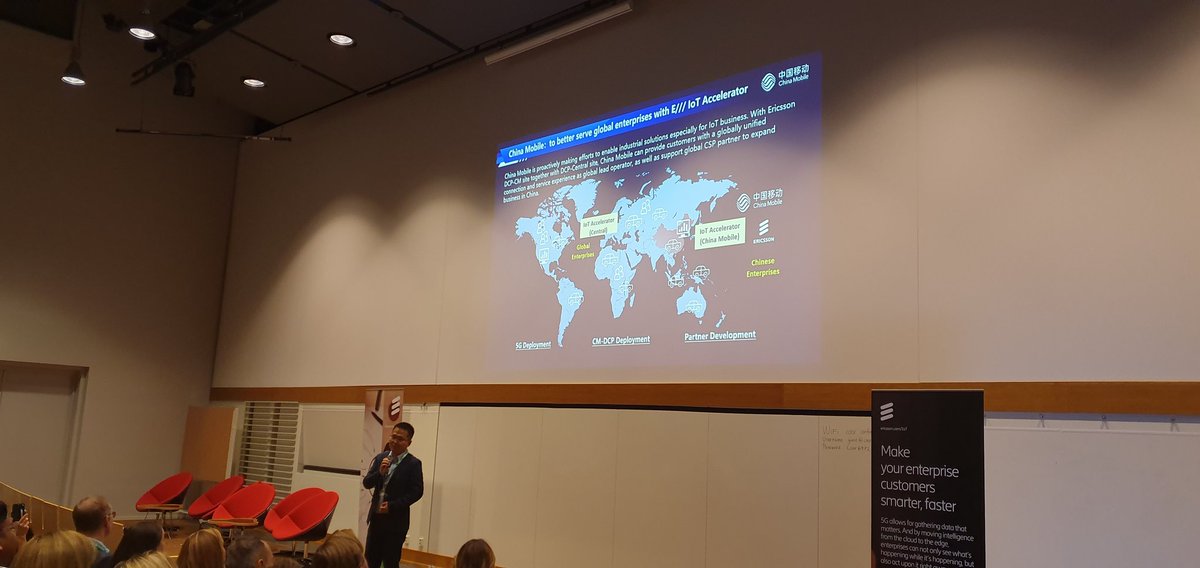 redzeddi's tweet image. #ChinaMobileInternatinal on stage, exciting global partner in #IoTAccelerator family #EricssonIoTDay