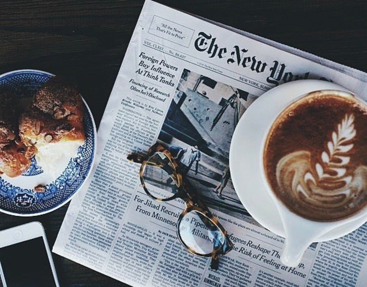 7marketingpr's tweet photo. Monday, but make it #Fall🍂 🌾 News in one hand with a pumpkin spice latee in the other. https://t.co/UkYoKYGPGE