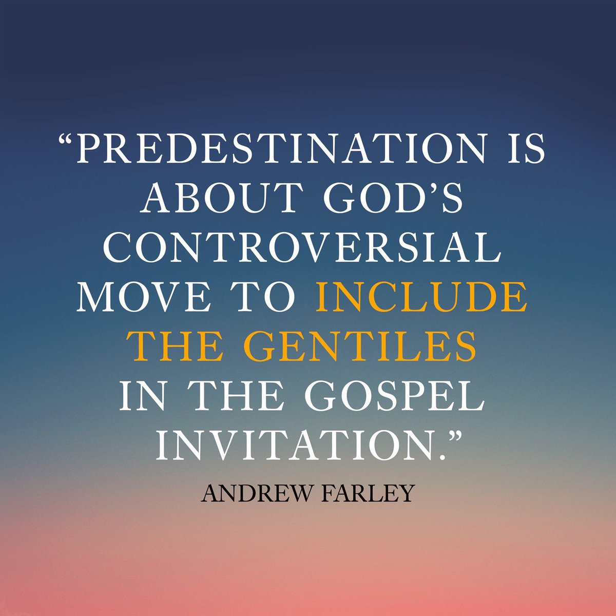DrAndrewFarley's tweet photo. Predestination was never about God preselecting certain individuals for salvation and leaving others with no choice. Instead, predestination is about God’s controversial move to include the Gentiles in the Gospel invitation. #TwistedScriptureBook https://t.co/1wqy8niUNo