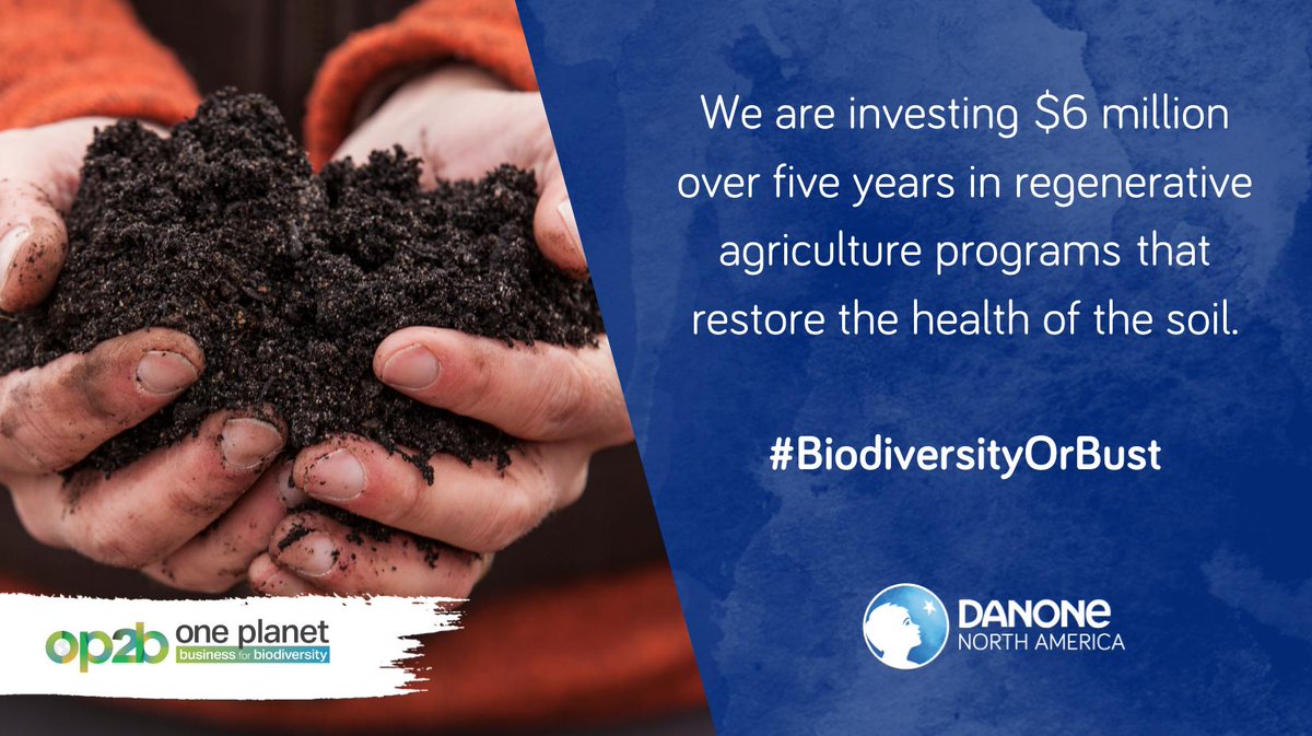 One quarter of our planet’s biodiversity lives in the soil. That’s why <a href="/Danone/">Danone</a> has launched #OP2B – a coalition of companies committed to protecting and restoring biodiversity. #OnePlanetOneHealth #BiodiversityOrBust