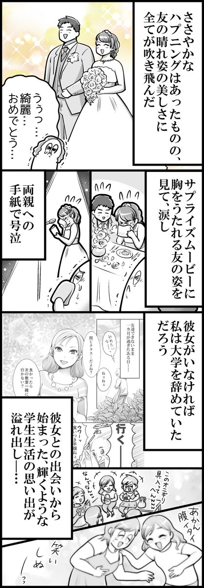 愛する友の結婚式とわたし（計4枚です） 