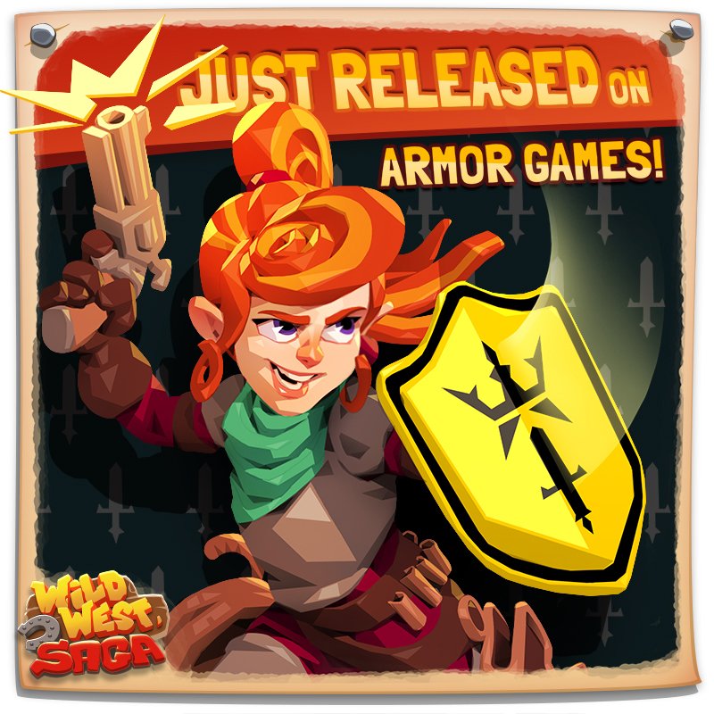Howdy Partners❗️

We are thrilled to announce that our game, Wild West Saga, just got released on <a href="/ArmorGames/">Armor Games</a>!!!

Make sure to check it out, Pioneers! 🤩 👉armorgames.com/wild-west-saga…

P.S. Jane is feeling pretty great in her shiny armor! What do you think? 💪

#idlegames #idlegames