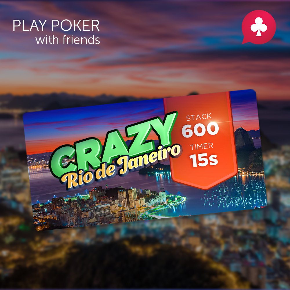 poker_up_games's tweet photo. Сrazy Rio de Janeiro 🤩🏙
⏱ Timer 15 seconds
💰 Stack 600 upcoins
Play ▶️ https://t.co/PG8s9lXgFE
#pokerup #upgames https://t.co/p7AbXUNFZO