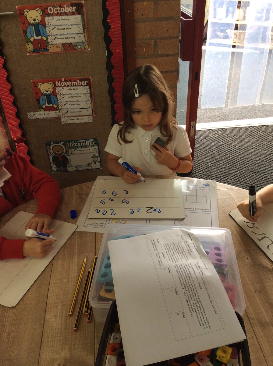 ClassRAspull's tweet image. Some of us have been working hard on our number formation this morning ‘Half a heart says I love you, add a line for a number 2!’ #eyfs #reception #receptionmaths #whiterose