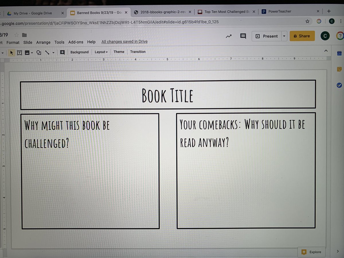 MsRaicesTeacher's tweet photo. Happy #BannedBooksWeek! With resources from @BannedBooksWeek, high school students are discussing censorship and taking preventive measures to defend their own independent reading choices! #freetoread #ireadbannedbooks 📚 https://t.co/5eTJbfoQAD