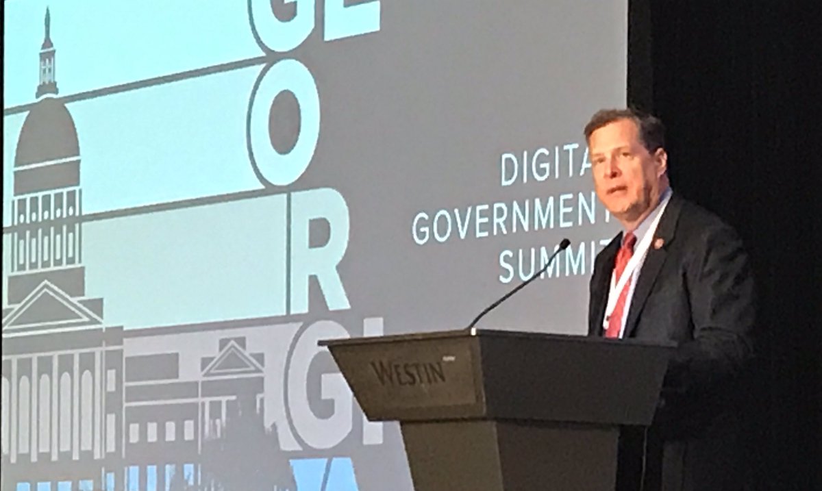 Georgia CIO Calvin Rhodes kicking off Digital Govt. Summit, right away addresses the importance of user experience and making state services accessible to all #UX #a11y #govtechlive
