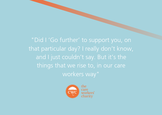 CareWorkersFund's tweet photo. You have less than a week left to enter our Writing Competition and share your experiences of working in care. Here’s an extract from one of our entries. Share your story now -https://t.co/uDzSnYdcv2 https://t.co/bol9HJfuNJ