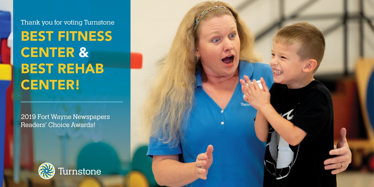 TurnstoneCenter's tweet photo. Thank you for voting @TurnstoneCenter as the best in two categories, Rehabilitation Center and Fitness Center, in this year's Reader's Choice Awards! Contact us or stop by to learn more about our award-winning programs and services! #creatingpossibilities https://t.co/KOSyGLwrYK