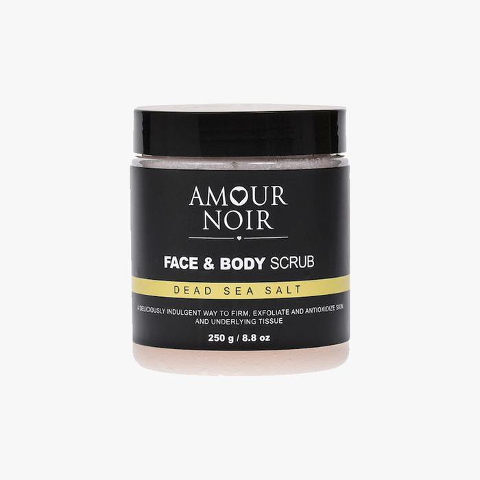 AMOUR NOIR - DEAD SEA SALT SCRUB - filled with the therapeutic mineral benefits of the Dead Sea 

ht.ly/eVW430pv888