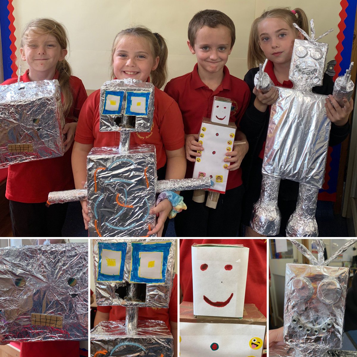 Choke, Laika, Joel & Kaitlyn have been busy at home, making these fabulous robots for their ‘Mighty Metals’ topic. #excitinglearning #mightymetals #ironman