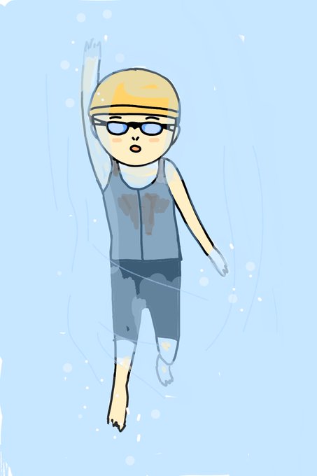 背泳ぎのtwitterイラスト検索結果 古い順