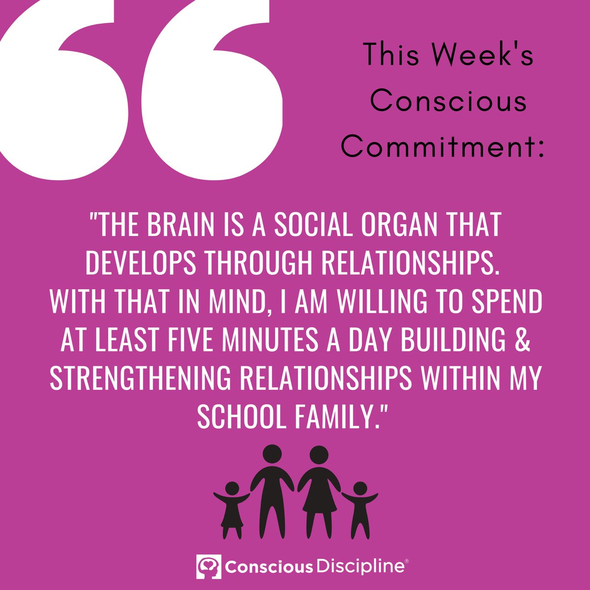 ConsciousD's tweet photo. Continuing our September series of "Conscious Discipline 101," this week's focus is on the School Family. See this week's Conscious Commitment below. Parents, this can work for your home family as well! ⭐️ Willing to commit? Post “ImWillingRU” below.#iHeartCD #CD101 #schoolfamily https://t.co/xoFtSCbMAE