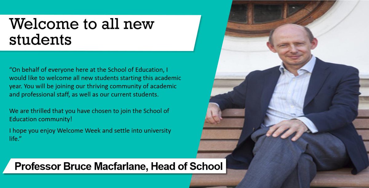 SOEBristol's tweet photo. A warm welcome to the School of Education from Professor Bruce Macfarlane, Head of School 👋https://t.co/rxq4vd7GI1 https://t.co/67MKUZF9Hz