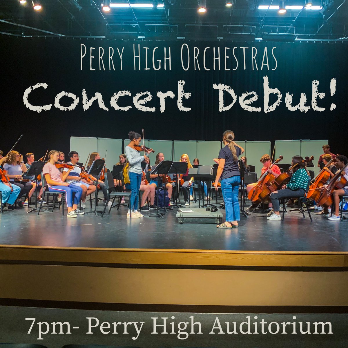 OrchestraPerry's tweet image. Join us tonight for our Concert Debut! 7pm in the Perry High Auditorium! #perryhigh #perryhighorchestras #perrypumas