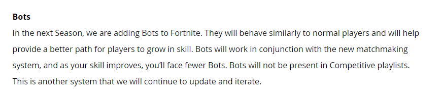 BikiniBodhi's tweet photo. Fortnite is adding bots to Multiplayer to decrease matchmaking times https://t.co/QroeOm6gX7