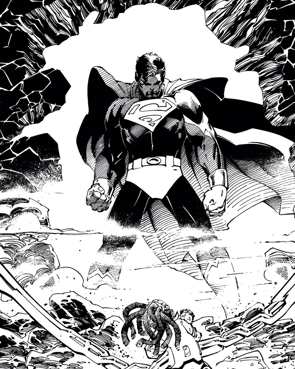 #Monday alone? Never!
Reach for your inner #Superman (dig deep, he’s there!) 🤗
Have a great week! 
.
#ClarkKent #UpInTheSky #TomKing #AndyKubert #SandraHope #BradAnderson #DCComics #ThankYouAll #GreatRun #inkmonkey #Hope #grateful #inker #inks #oldschool #art #comicbooks