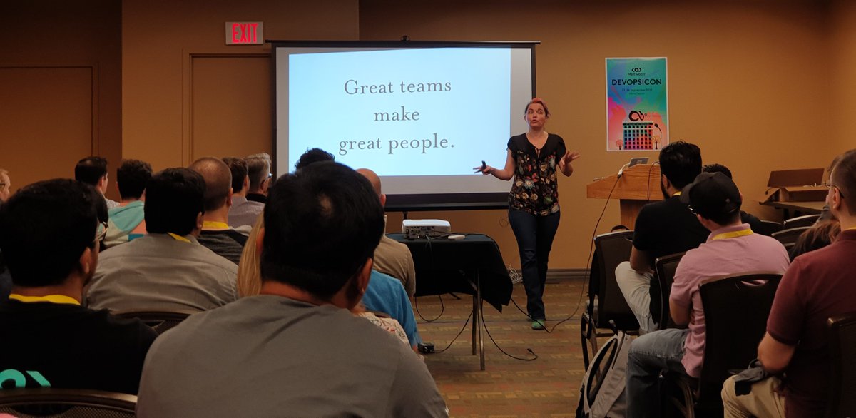 MeltwaterEng's tweet photo. Kicking off #devopsicon with an awesome keynote from @jessitron #unconference https://t.co/VbNfJUmoqw