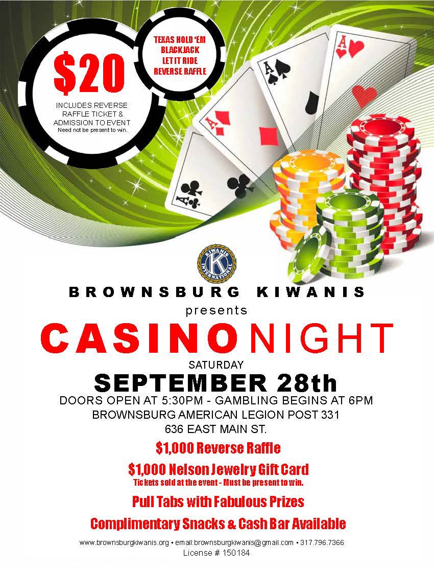 Get your Casino Night tickets now! The event is Saturday!