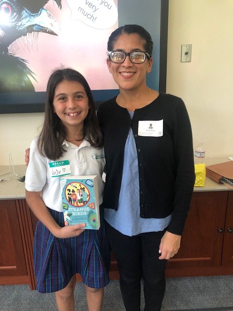 melinee_library's tweet photo. Intermediate students celebrated #HispanicHeritageMonth with author @CeliaCPerez She spoke about her creative writing process & the inspiration behind her 2 books #firstruleofpunk & #strangebirds 🦚#CuentosUnidos @VikingChildrens @BooksandBooks @CarrolltonSH #SacredHeartReads https://t.co/ns01TcxRn4