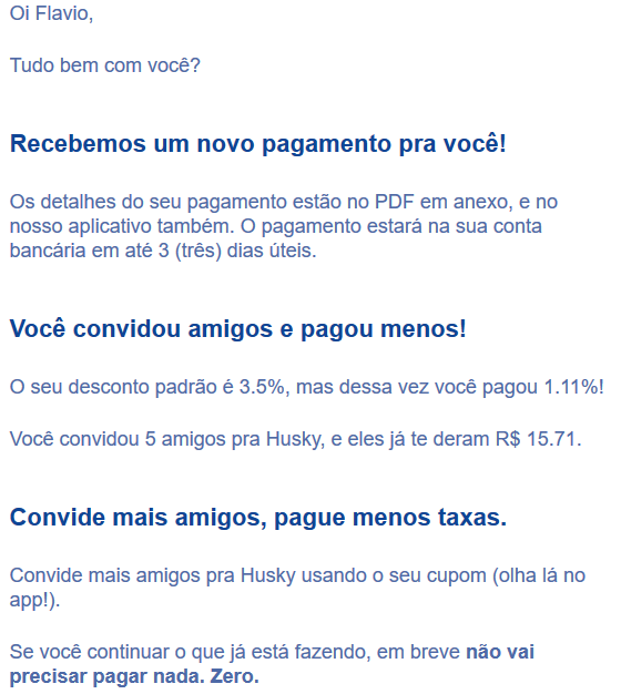 f16cent's tweet photo. Eu recebo meus pagamentos pela Husky, e acho que você também deveria!
Usa o meu convite pra ganhar 10%OFF pra sempre. Meu cupom é H-A7D9A: https://t.co/Y7Wu09JzCV https://t.co/YImTvmrQAu