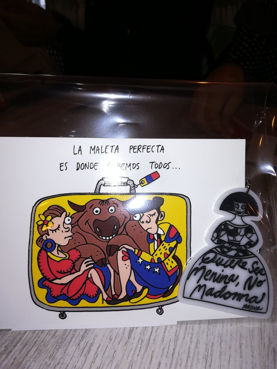 LaBria21's tweet photo. .@raymacaricatura ha aterrizado en España y ha venido con cotillón. #YoInmigrante en #Madrid con @VenezuelanPress https://t.co/p1LKL4rjVW
