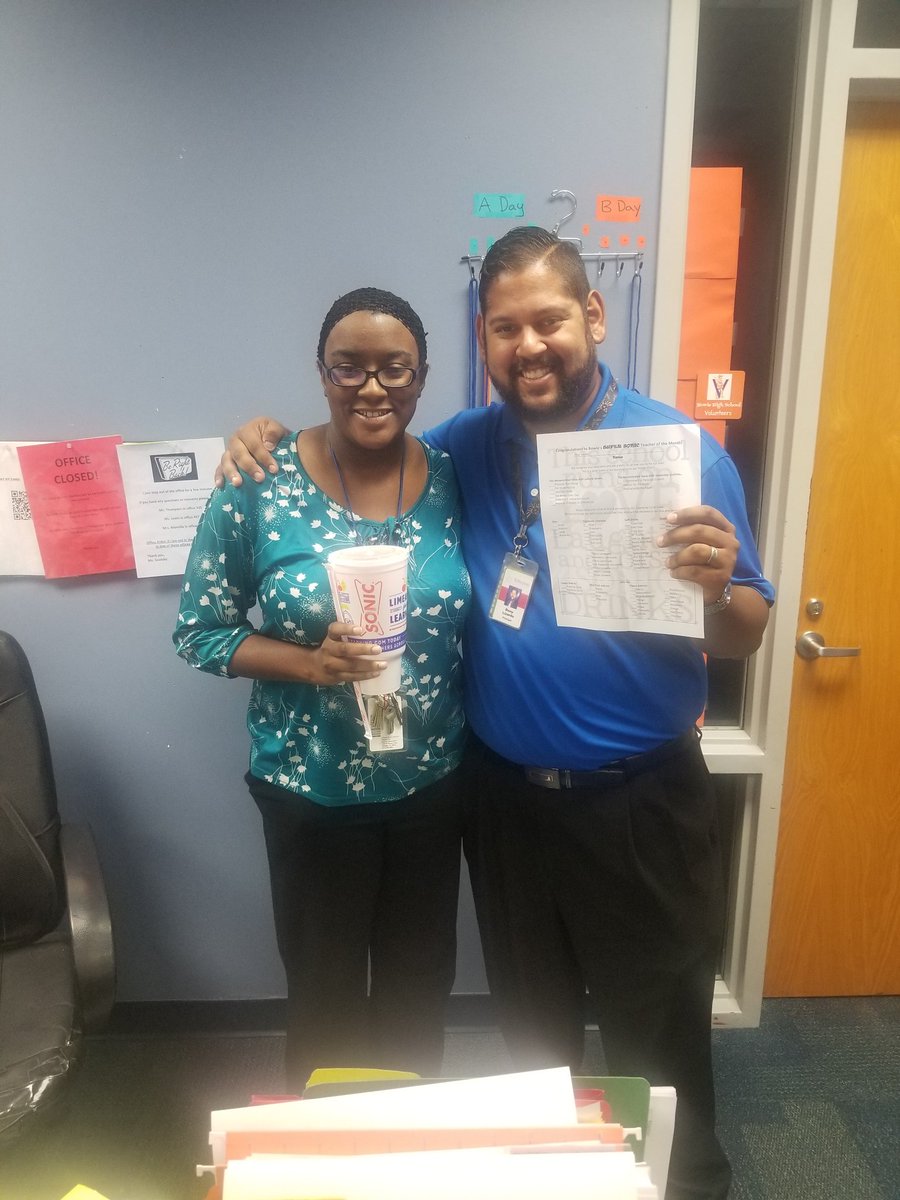 JamesBowieHS's tweet photo. Congrats to Ms. Rudy who won the "Dedication to the Team" teacher of the month and to Ms. Goolsby who won the staff member of the month! #PositiveBowie https://t.co/cVJW51gMyn