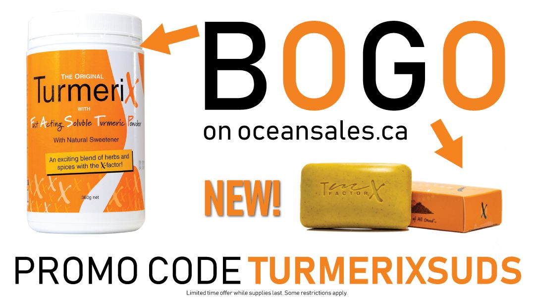 oceansalesltd's tweet photo. Purchase 1 x TurmeriX 360g tub &amp; receive a bar of our NEW TurmeriX soap #FREE! Go to: https://t.co/Qzl9g76gbi &amp; add 1 x bar of soap to your #TurmeriX powder order, apply promo code TURMERIXSUDS @ checkout &amp; receive your FREE gift! Limited time offer. https://t.co/CqiGaM9e0i