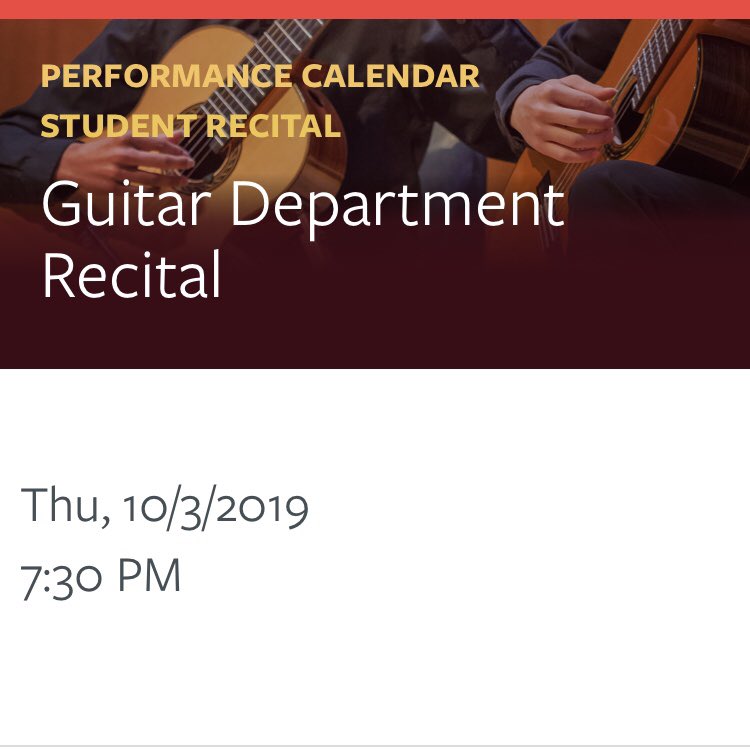 Join the Guitar Department Recital at <a href="/SFConservMusic/">SFCM</a> on Oct 3rd and discover prominent young talents! sfcm.edu/performance-ca…