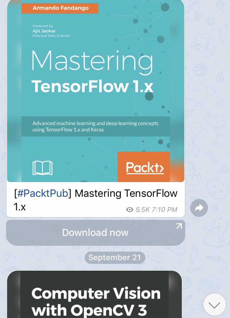 daqsyspty's tweet image. Hint: If you suscribe to packtpub telegram app they sometimes give you free ebooks. 😊.
.
.
.
#packtpub #telegram #ebooks #elearning