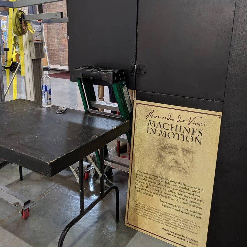 utrgv_cecs's tweet photo. Leonardo da Vinci fans prepare yourself as the installation has begun! Oct 1st - Dec 20th the Engineering Lobby will house the fascinating exhibit. Explore the hands-on experience! #utrgv #utrgvcecs #geniusinmotion #leonardodavinci #engineering https://t.co/BoTzrBlUYQ