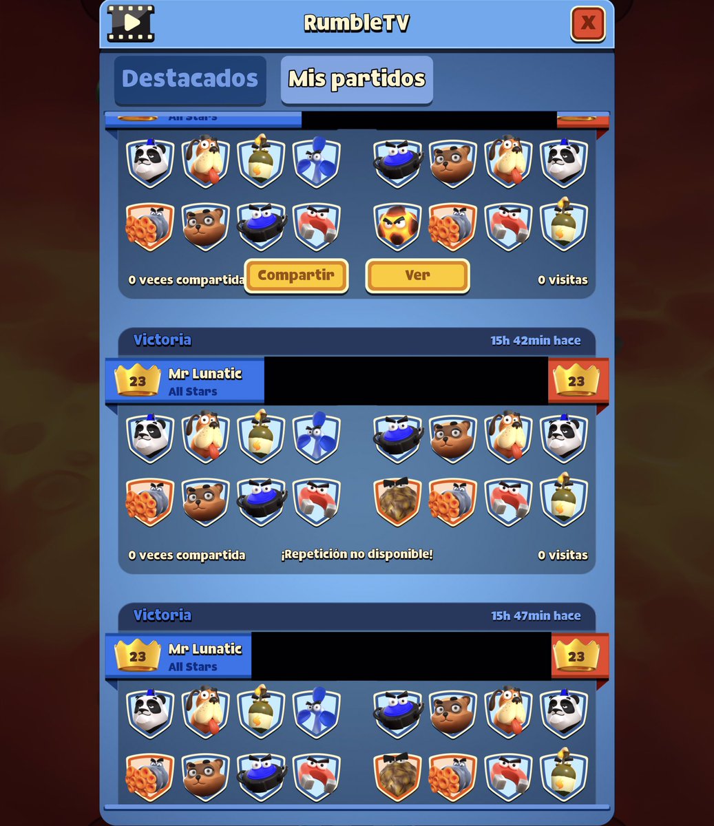 MrLunaticRS's tweet photo. Esperemos que los siguientes balances hagan que se pueda jugar con variedad de Rumble.Aburre ver todos con lo mismo
I hope that the following changes make it possible to play with a variety of rumbles. It's boring to see how we all walk with the same @RumbleStars @RumbleStarsES https://t.co/Vh1W7pdyXZ