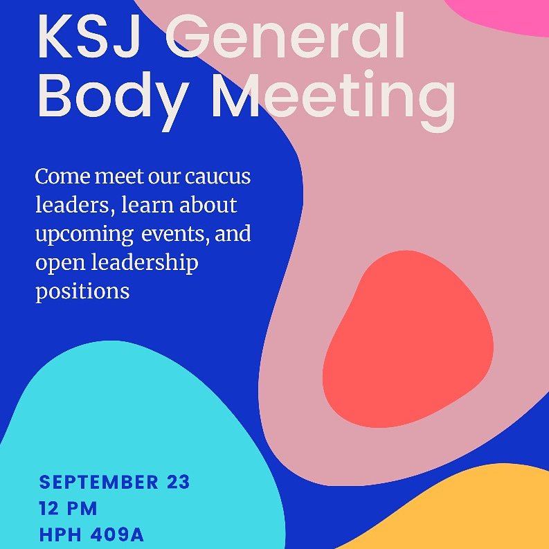 KSJUCF's tweet photo. Join us at our GBM today at 12 in HPH 409A https://t.co/CygT5WL2wk