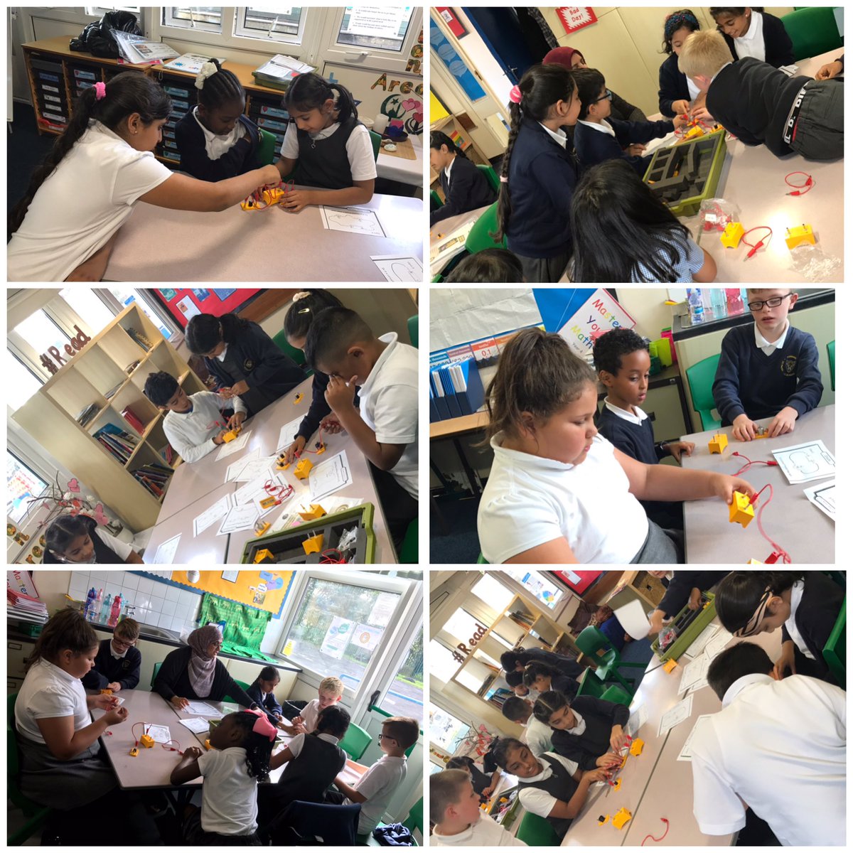 StPaulsBolton's tweet photo. Super science in year 4. Predicting, building and testing simple circuits #physics #phizzielectricity #electricity #buildingcircuits #STEM @TeachingSTEM https://t.co/UnregXncvp