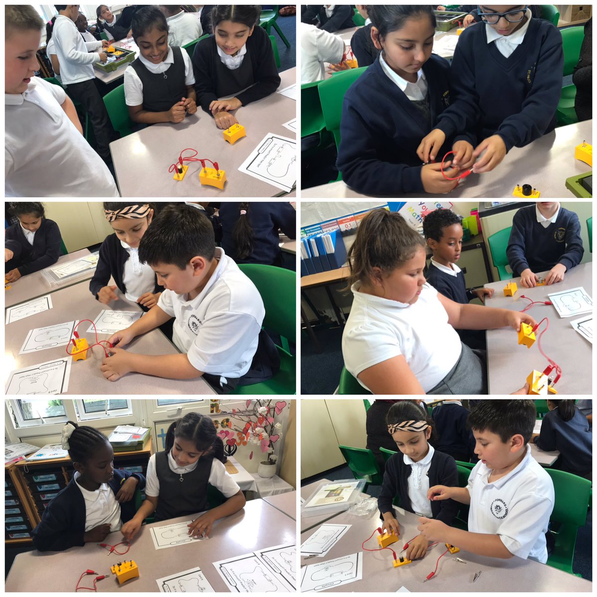 StPaulsBolton's tweet photo. Super science in year 4. Predicting, building and testing simple circuits #physics #phizzielectricity #electricity #buildingcircuits #STEM @TeachingSTEM https://t.co/UnregXncvp
