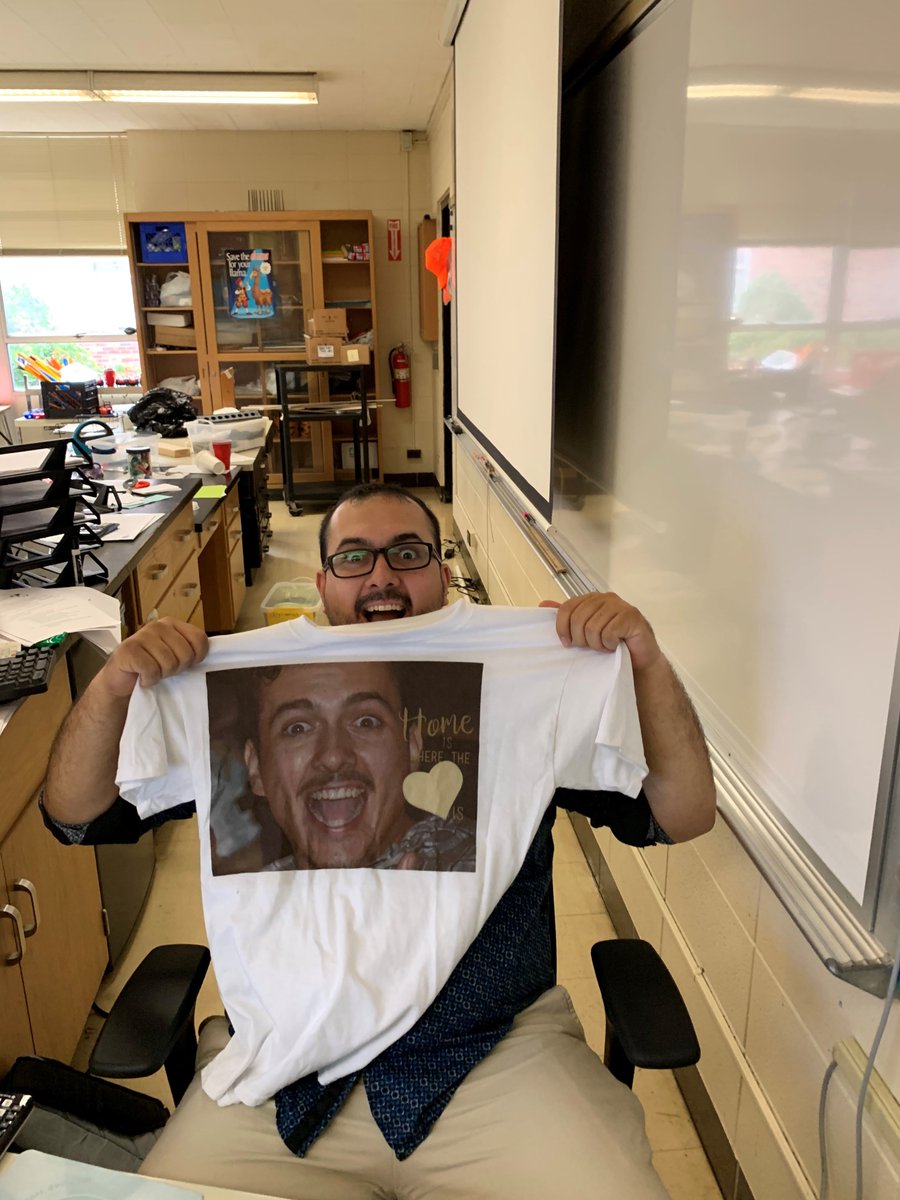It is my honor to raffle off this beautiful <a href="/FariasJTHS/">Abel Farias</a> shirt!!! Raffle tickets are $1 and the winning ticket will be drawn Monday 9/30!!  All the money will be donated to a charity that <a href="/FariasJTHS/">Abel Farias</a> chooses. You can find me in B249 or B113  @JTHS_Science #homeiswheretheheartis