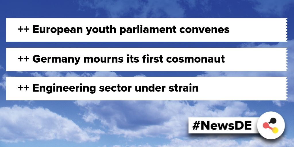 en_germany's tweet photo. #September23: These are the latest #news from #Germany for you! #NewsDE
❗🆕🇩🇪👉 https://t.co/SJrawRmDj5
#YouthParliament #EU #cosmonaut #SigmundJaehn #tradeconflicts #engineering https://t.co/pQy7iufV2P