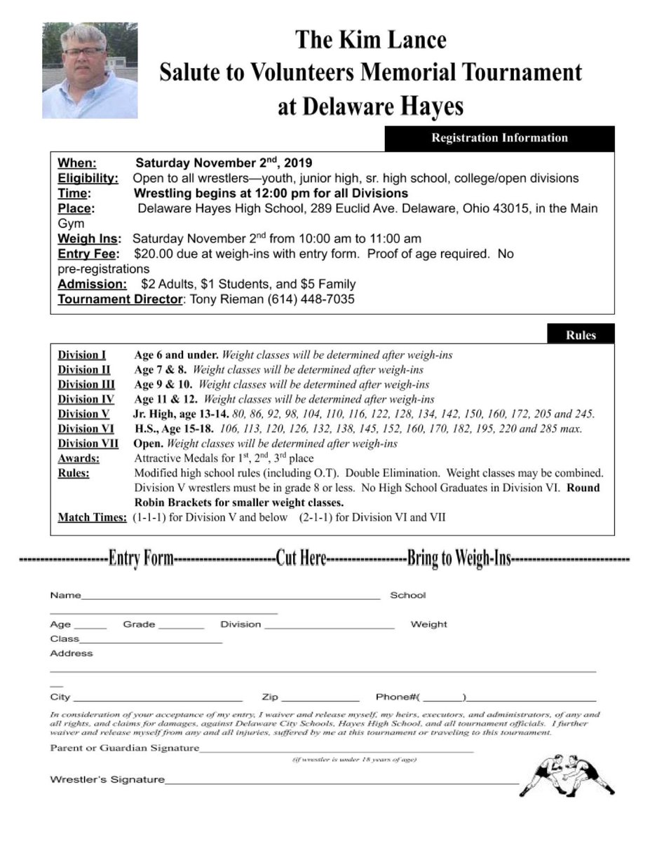 The Delaware Hayes Preseason Tournament is back! Saturday, Nov. 2nd...See image below!