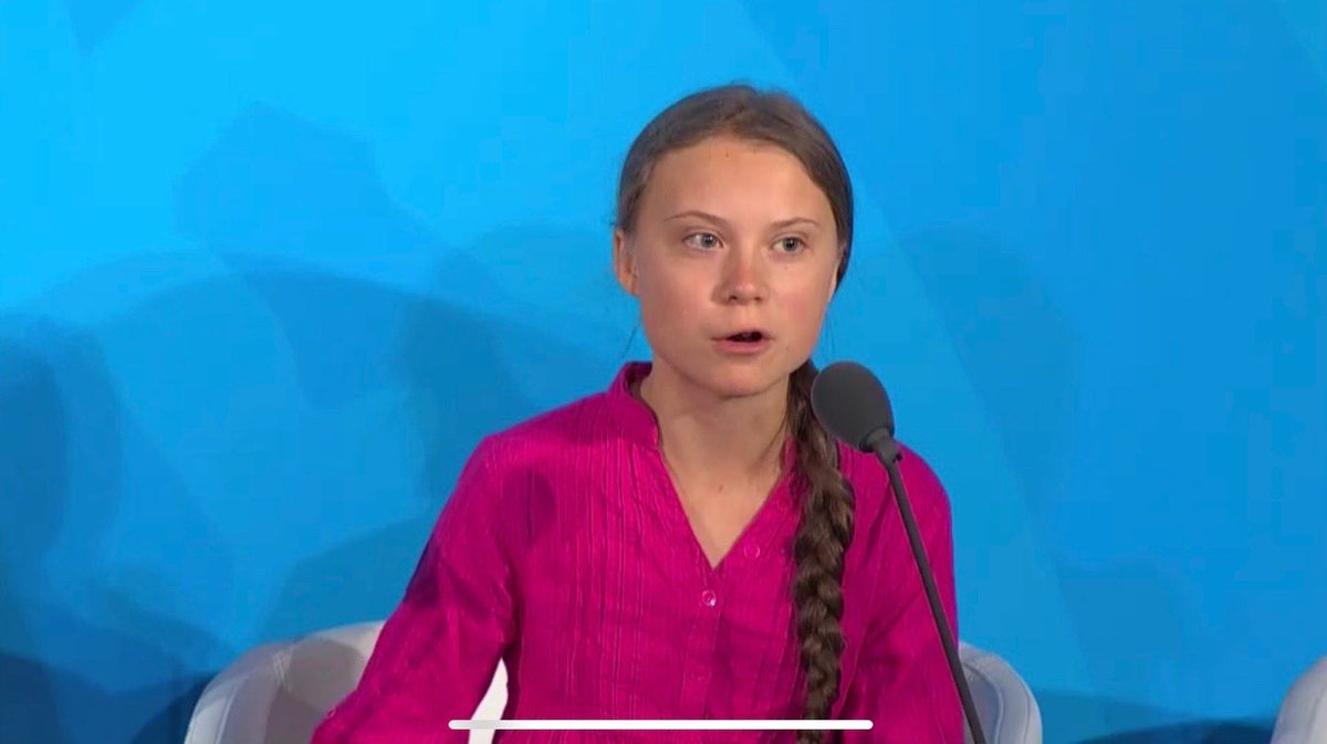 KentUNCBC's tweet photo. “We’ll be watching you,” says @GretaThunberg to world leaders gathered @UN for today’s #ClimateAction Summit. “If you choose to fail us we will never forgive you.” #UNGA https://t.co/Q4AMQpm9PF
