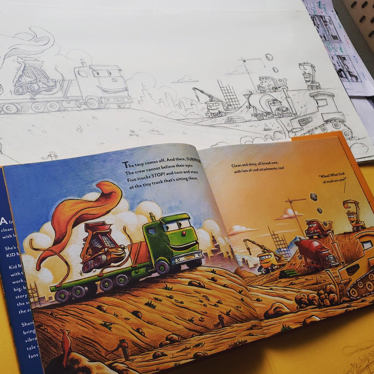 AG Ford (@agfordart) on Twitter photo Final Drawing along side final interior of my new book with <a href="/SherriRinker/">Sherri Duskey Rinker</a> . Three Cheers for Kid Mcgear!This Book comes out tomorrow! ๐ @chroniclekidsbooks @chroniclebooks Final Drawing along side final interior of my new book with <a href="/SherriRinker/">Sherri Duskey Rinker</a> . Three Cheers for Kid Mcgear!This Book comes out tomorrow! ๐ @chroniclekidsbooks @chroniclebooks