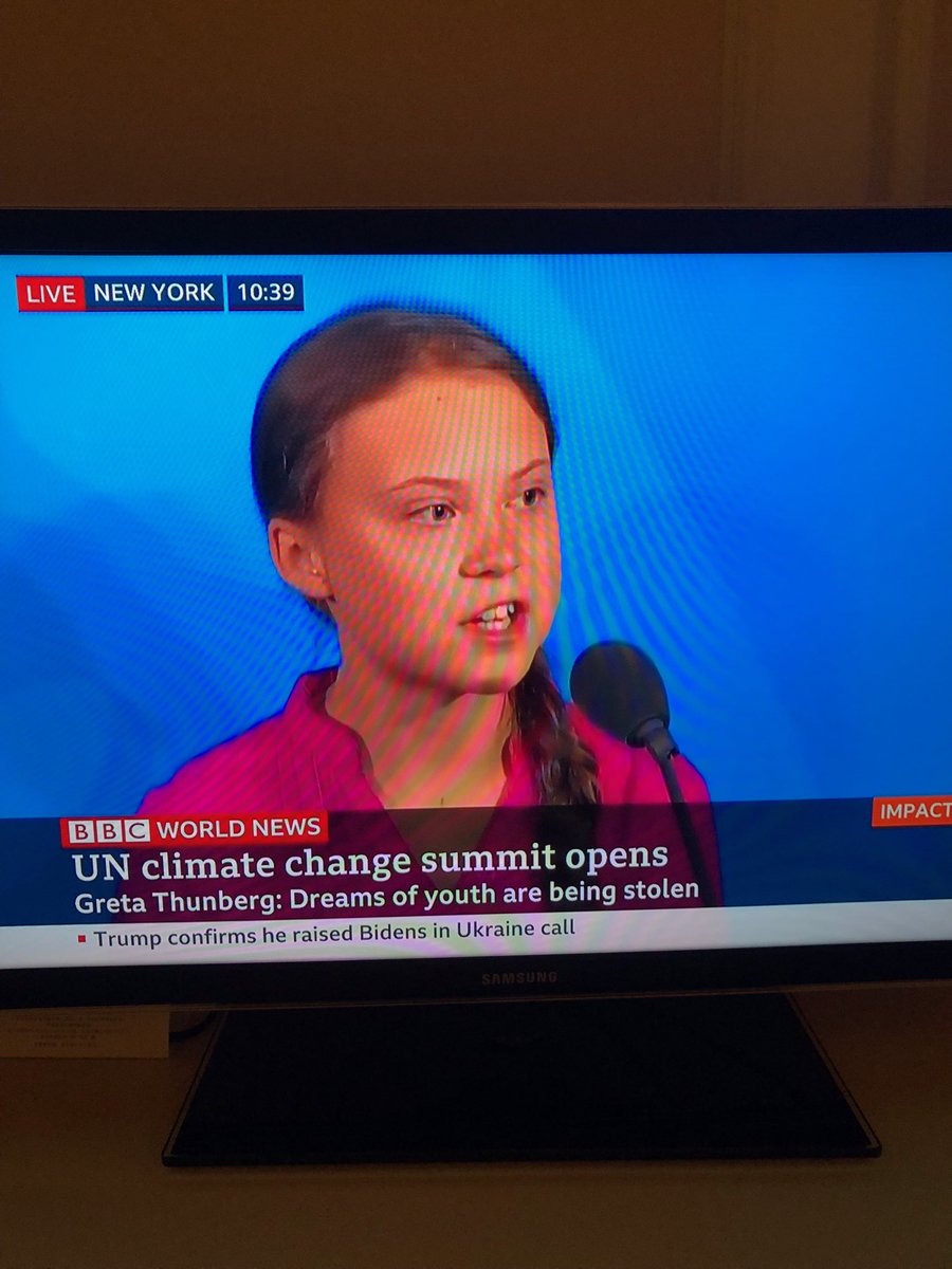 Climate change is insoluble under business as usual. Yet, “you are still not mature enough to tell it like it is... If you choose to fail us, we will never forgive you.” Incredibly powerful and moving statement by Greta Thunberg at the UN climate change summit